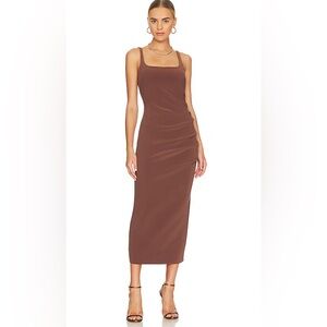 Bec & Bridge Karina Midi Dress in Chocolate